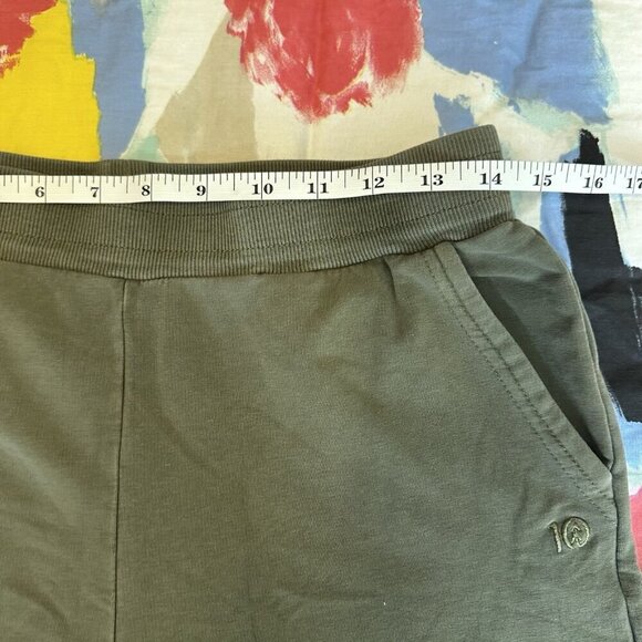 Tentree Wide Leg Pants Women’s Medium Green Organic Cotton Athleisure Yoga Soft - Picture 11 of 13